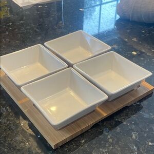 Food Network White Square Bowls Set:  very stylish for your next party